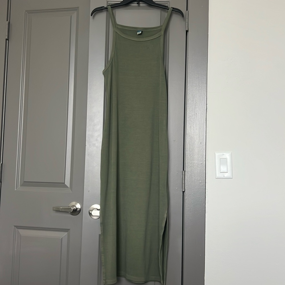 Old Navy Olive Green Maxi Dress